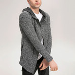 Knitted Zip Sweatshirt // Grey (M)