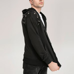 Pin Zip Sweatshirt // Black (XL)