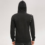 Pin Zip Sweatshirt // Black (S)