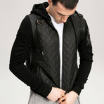 Quilted Hood Jacket // Black (L)