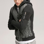 Quilted Hood  Jacket // Grey (L)