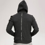 Quilted Hood  Jacket // Grey (L)