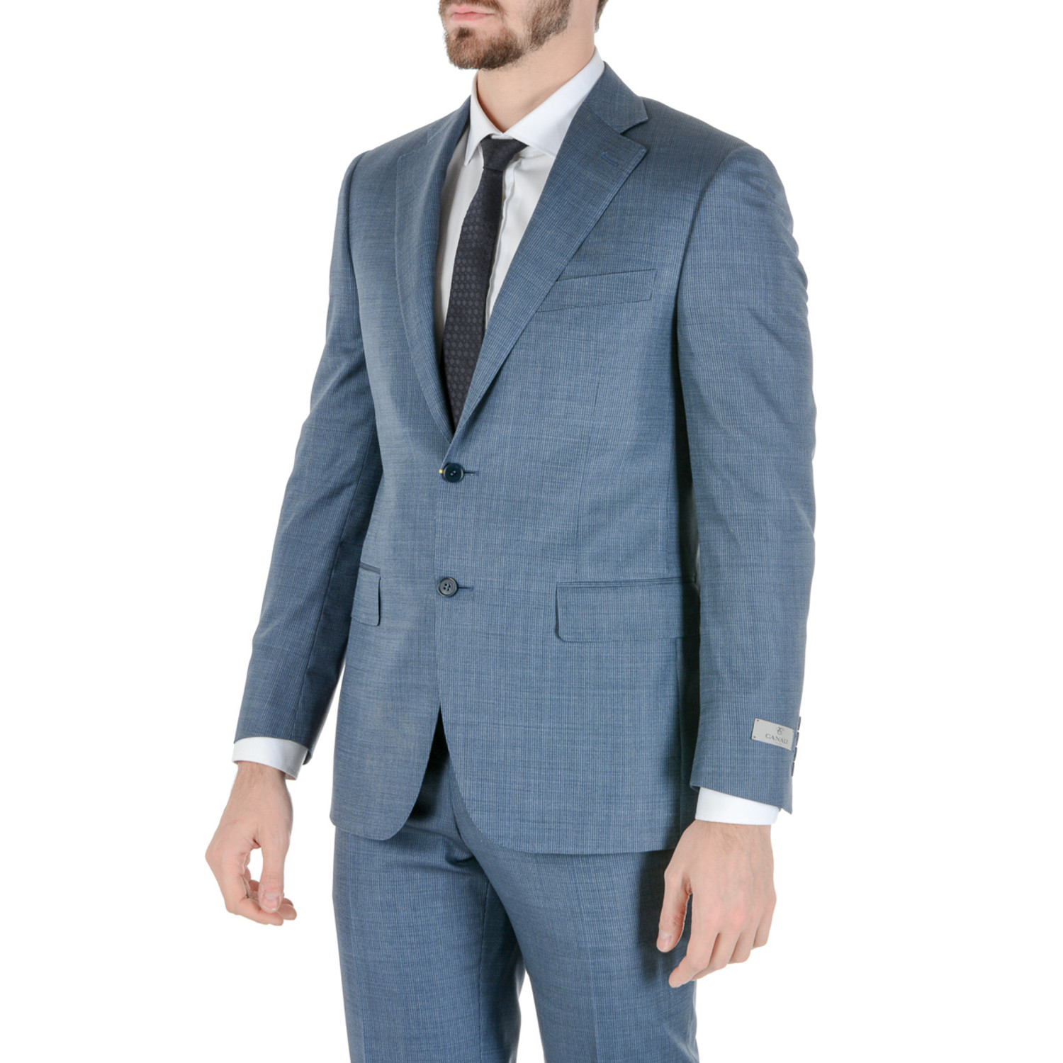 Redford Pinstripe Suit // Light Blue (Euro: 48) - Canali Suits - Touch ...