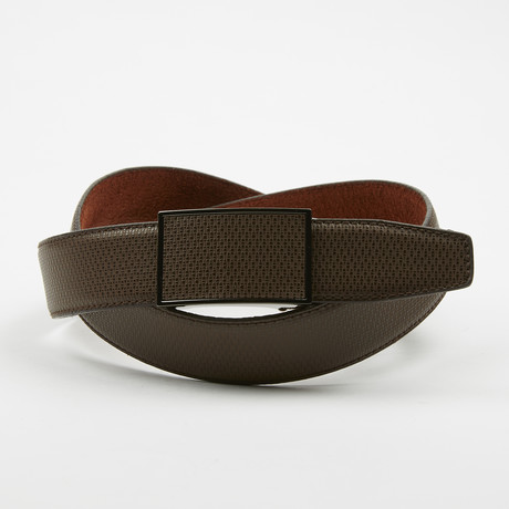 Lotte Adjustable Belt // Textured Brown (Size 36)