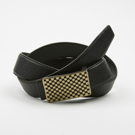 Marcello Adjustable Belt // Black + Gold