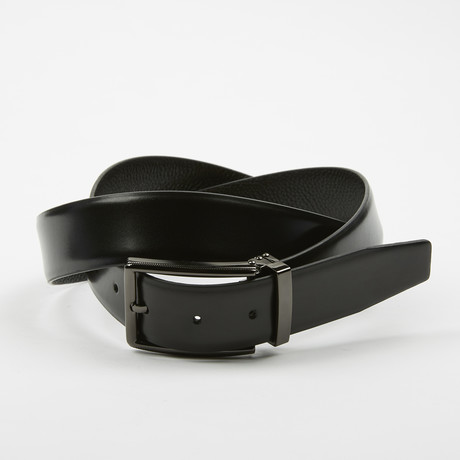 Adorjan Adjustable Belt // Black + Gunmetal (Size 32)