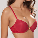 Challenge Opened Front Bra // Wine