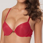 Challenge Opened Front Bra // Wine