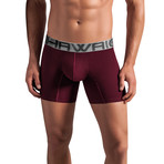 Middle Boxer // Maroon + Silver (L)