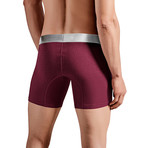 Middle Boxer // Maroon + Silver (M)