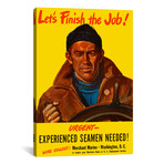 Vintage Wartime Poster // Experienced Seamen Needed!