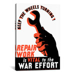 Vintage Poster // Repair Work Is Vital To The War Effort