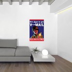 Wartime Poster // V-Mail US (26"W x 18"H x 0.75"D)