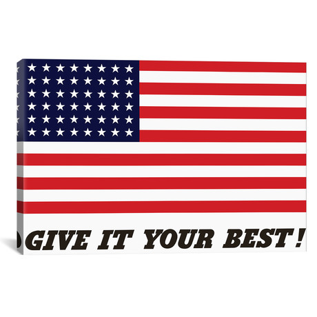 War Propaganda Poster // The American Flag (26"W x 18"H x 0.75"D)