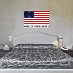 War Propaganda Poster // The American Flag (26"W x 18"H x 0.75"D)