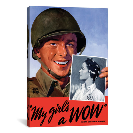 Wartime Poster // Woman Ordnance Worker (26"W x 18"H x 0.75"D)