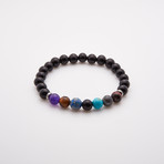 Jean Claude Jewelry // Beaded Bracelet Black Onyx // Black + Multicolor