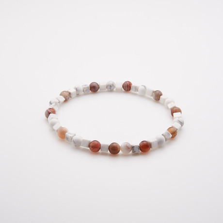 Dell Arte // Botswana Agate Beads Bracelet // Multicolor