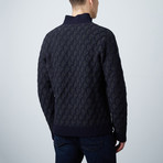 Loft 604 // Wool Buttoned Sweater // Navy (L)