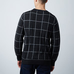 Loft 604 // Wool Reversible Windowpane Sweater // Charcoal (XL)
