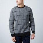 Loft 604 // Wool Reversible Windowpane Sweater // Charcoal (L)