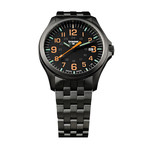 Traser Officer Pro Gun Metal Black Orange Steel Quartz // 107870