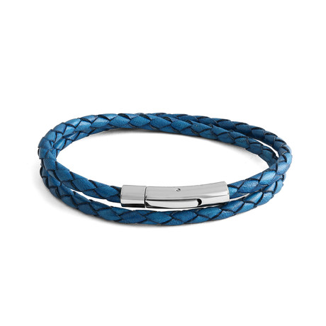 Double Wrap Bracelet // Blue