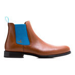 Chelsea Boots Calf Leather // Cognac + Blue (Euro: 46)