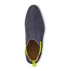 Chelsea Suede Boots // Blue + Yellow (Euro: 44)
