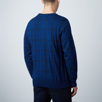 Loft 604 // Wool Reversible Windowpane Sweater // Navy (S)