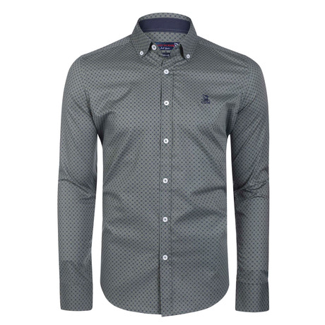 Jarvis Button-Up Shirt // Green Navy (XS)