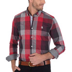 Duke Button-Up Shirt // Red Black (XS)