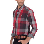 Duke Button-Up Shirt // Red Black (XS)
