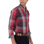Duke Button-Up Shirt // Red Black (XS)