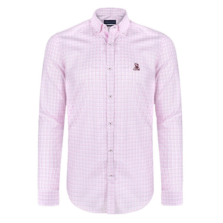 Algeron Button-Up Shirt // Light Pink + White (XS)