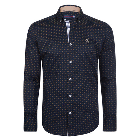 Nevill Button-Up Shirt // Navy (XS)