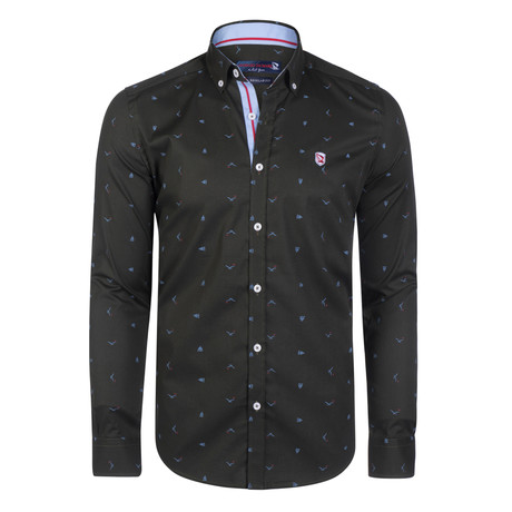 Laurence Button-Up Shirt // Green + Blue (XS)