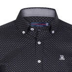 Immanuel Button-Up Shirt // Black + Blue (L)