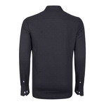 Immanuel Button-Up Shirt // Black + Blue (L)