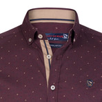 Kent Button-Up Shirt // Bordeaux + Brown (XS)