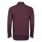 Kent Button-Up Shirt // Bordeaux + Brown (XS)