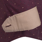 Kent Button-Up Shirt // Bordeaux + Brown (XS)