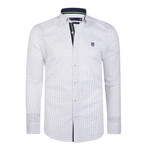 Jefferson Button-Up Shirt // White + Green (S)