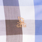 Adrian Button-Up Shirt // Blue + Brown (XS)