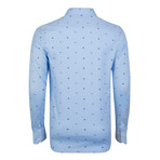 Kendrick Button-Up Shirt // Light Blue + Navy (S)