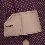 Irvin Button-Up Shirt // Bordeaux + Brown (3XL)