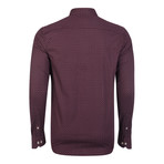 Irvin Button-Up Shirt // Bordeaux + Brown (2XL)