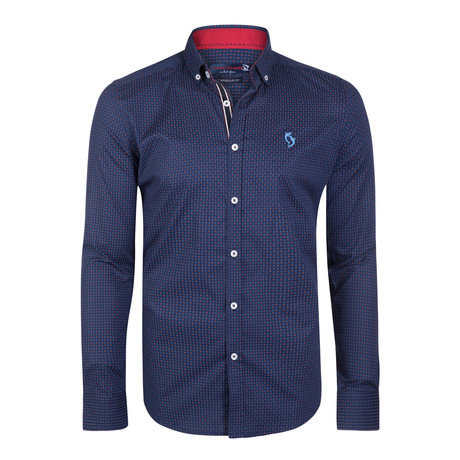 Newton Button-Up Shirt // Navy (XS)