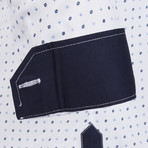 Horace Button-Up Shirt // White + Light Blue (S)