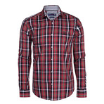 Benedict Button-Up Shirt // Black + Red (XS)